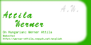 attila werner business card